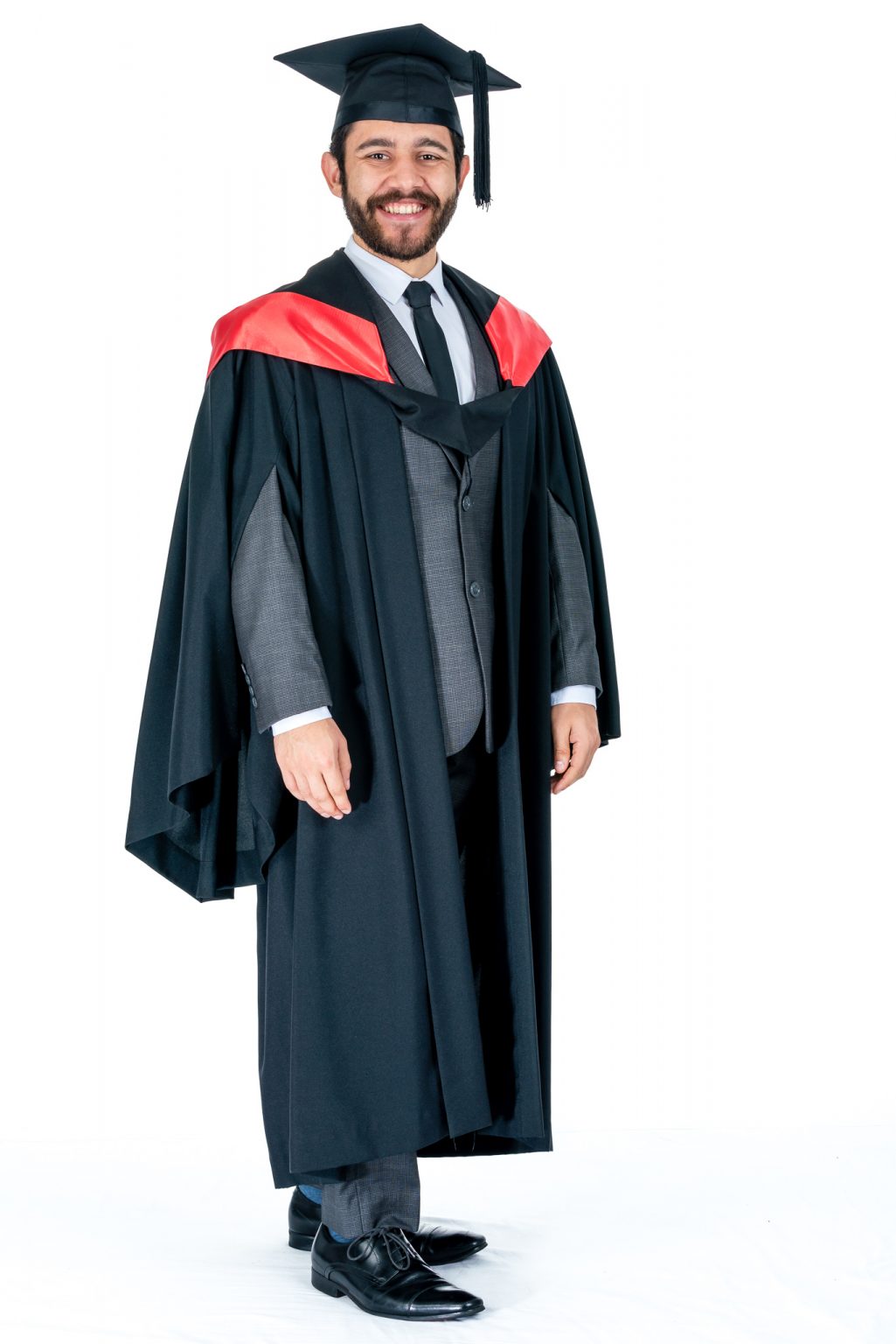 BACHELOR GRADUATION FULL SET Red Bachelor Hood Bachelor gown and ...